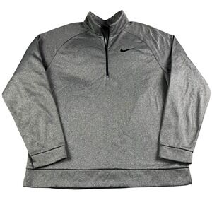 Nike Mens Dri-FIT Quarter Zip Pullover Training Top XL Extra Large Heather Gray